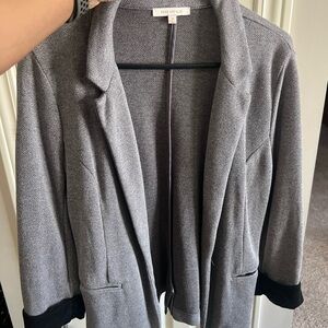 Skies Are Blue Blazer with Black Accents